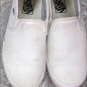 White canvas vans